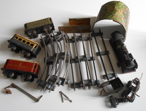 Lot locomotive wagons rails - lot,