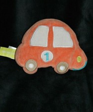 Peluche Doudou Voiture Chiffre 1 ORCHESTRA Orange Blanc  16 Cm TTBE
