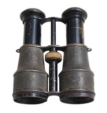 ancienne paire de jumelles réglables de théâtre opéra en métal binoculars twins