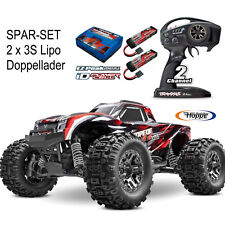 Traxxas Stampede 4x4 Vxl Rouge Rtr + 2x 3S 5000 MAH Akku Et Double Chargeur