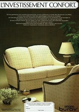 Publicité Advertising 129 1980  sièges Burov  canapé duvet d'oie  