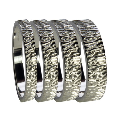 Main écorce gravé 9ct - Écorce, or