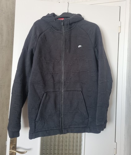Veste noir zippé avec - , capuche