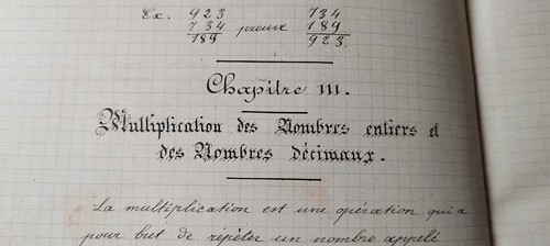 Cahier ecolier ancien 1888 - cahier,