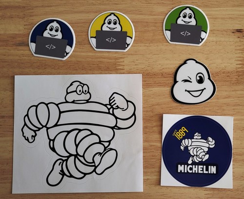 Lot autocollants michelin - autocollants,