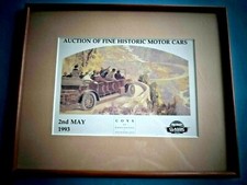 GRAVURE COULEUR ENCADREE "ACTION OF FINE HISTORIC MOTOR CARS
