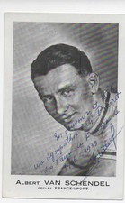 CYCLISME  AUTOGRAPHE DE ALBERT VAN SCHENDEL 15ème TOUR DE FRANCE 1936