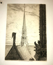 GRAVURE EAU FORTE LA FLECHE DE