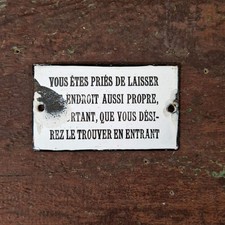 Ancienne Plaque émaillée