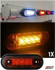 Lampe De Marqueur Latéral LED Orange Ambre Courbée X1 12-24V Pour Bar Kelsa