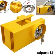 Verrou d'Attelage pour Remorque Caravane Serrure Universel Antivol Cadenas Clés