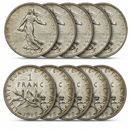 Lot pièces 1 franc - pièces,