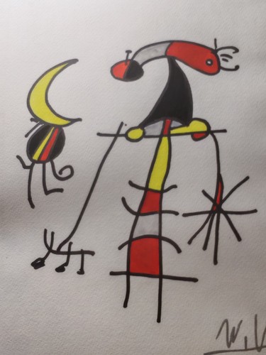Wifredo lam dessin original - wifredo,
