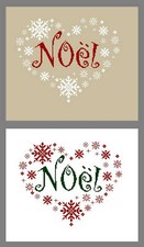 Grille point de croix - Coeur de noël (980-981) envoi par mail Ebay en Jpeg