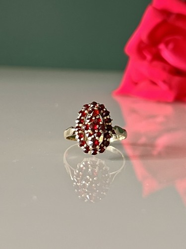 Bague ancienne grenats - bague, or