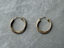 Boucles d'oreilles créoles 3 ors - or massif 18 carats