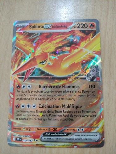 Carte pokémon sulfura de - carte, ex