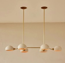 Lustre de boulanger lustre de plafond moderne en laiton à six bras