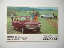 catalogue PEUGEOT 204 1969 berline et break