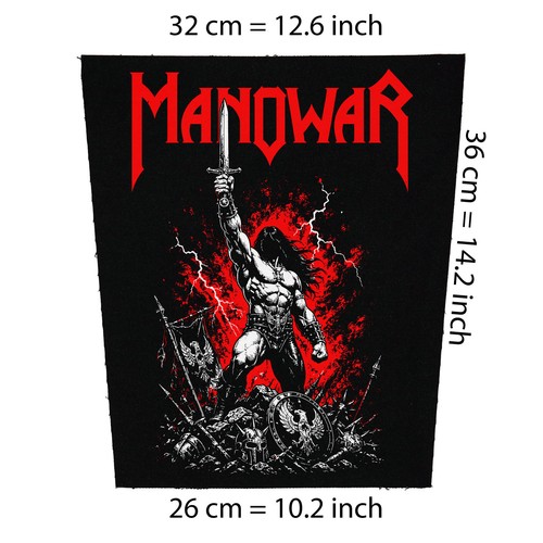 Manowar back patch for - manowar,