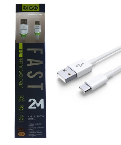 Cable plat usb bigo - usb-c,