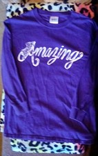 Girls Gildan Girl Scout "Amazing" T-Shirt - Purple - Medium