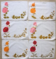 LOT DE 6 NAPPERONS RÉTROS