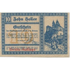 [#285211] Billet, Autriche, Melk, 10 Heller, château 1920-06-30, UNZ- Farine