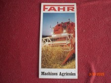 ANCIEN   DEPLIANT   PUBLICITAIRE  MACHINES  &  MOISSONNEUSES   BATTEUSES    FAHR