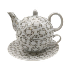 ☕ Théière en porcelaine élégante ? Service individuel avec tasse & soucoupe