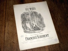 Ave Maria mélodie de François Schubert partition piano chant 1865