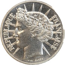 100 Francs Fraternité Piéfort en Argent