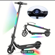 Electric Scooters F602 For Kids Ages 6-12, Foldable E Scooter Black, 2 Speeds, M
