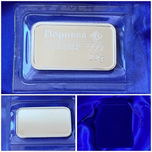 Lingot argent pur - argent, degussa