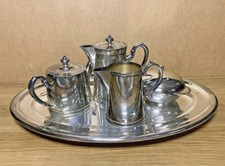 Service café métal argenté