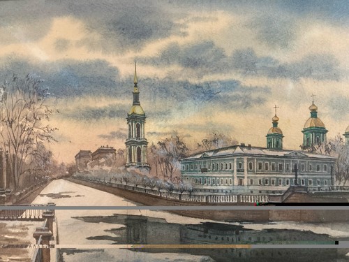 Painting 1950 russian school - painting,