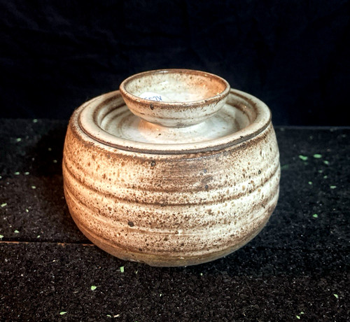 Petit pot couvert - , grès