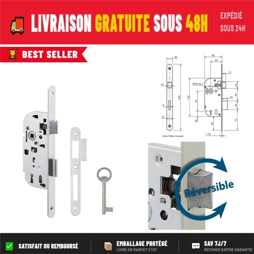Serrure encastrer metalux - serrure,