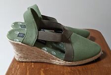 Chaussures neuves kaki talons compensés pointure 39