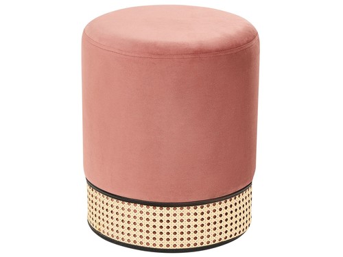 Pouf velours rose - en,