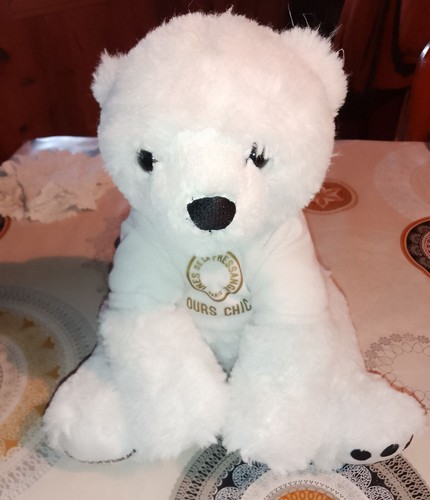 Peluche ours blanc - blanc, de