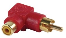 Adaptateur coudé rca male et