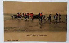 cpa-40-Pêche à la Pinasse sur les Côtes des Landes,voyagé. 