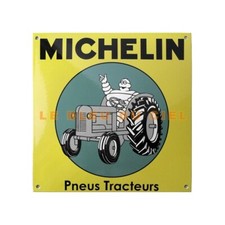 Plaque émaillée : MICHELIN PNEUS TRACTEUR