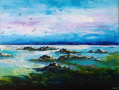 Peinture abstraite acrylique - peinture,