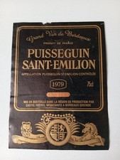 ETIQUETTE DE VIN PUISSEGUIN SAINT ÉMILION  1979,  CASTEL