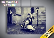 Poster Vintage Vespa romantic