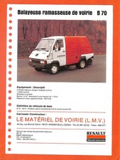 RENAULT B 70 / BALAYEUSE DE VOIRIE / LMV ARGENTEUIL (95) DESCRIPTIF
