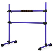Double Barre de Danse Classique Hauteur Réglable 20-119CM avec Eponge Base Rota