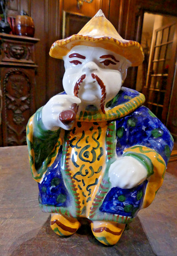 Pot tabac porcelaine - pot,